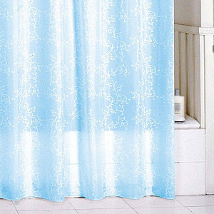 Штора для ванной комнаты, 180*200 см, полиэстер, blue leaf, Milardo, SCMI083P 000000000001161408