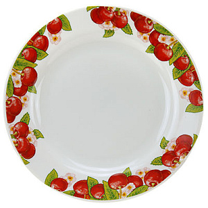 Тарелка фарфор десертная 175 мм супадкий край Вишни бортовые,088782 000000000001193458