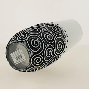 Ваза стеклянная "Капля" высотой 26 см, ручной авторский рисунок с объемом. 2598/260/77-641.2 000000000001191031