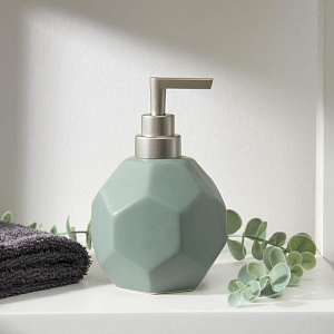 Дозатор для жидкого мыла Геометрика зеленый керамика 000000000001211475