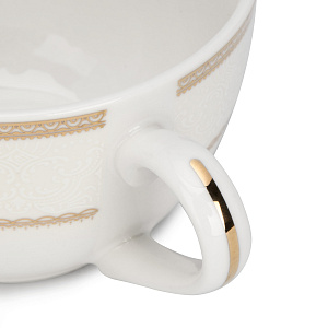 Пара чайная 280мл/блюдце Анжелика с золотом фарфор 000000000001219757