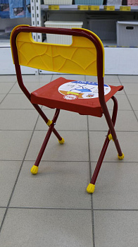 Стул детский складной 26х29х61см НИКА. Для детей в возрасте от 3 до 7 лет. Максимальная нагрузка 50кг. Пластик металл 000000000001127293