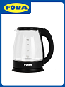 Чайник электрический 1,8л FORA светодиодная подсветка стекло/пластик 000000000001224387
