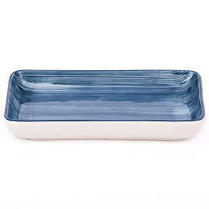 Блюдо сервировочное 23х15см CERA TALE Blue глазурованная керамика 000000000001210888