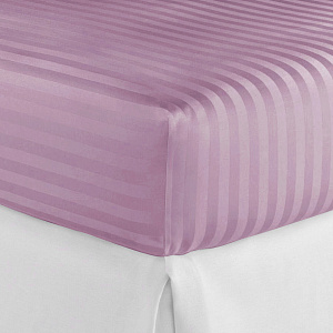 Простыня 150х230см LUCKY темная слива страйп-сатин хлопок 100% 000000000001218104