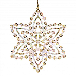 Декоративное украшение 0,6х12х14см ФЕНИКС-ПРЕЗЕНТ Снежинка/звездочка полиэтилен 000000000001179881