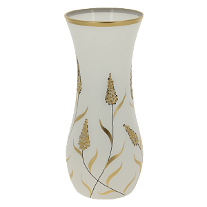 Ваза стеклянная кувшин высотой 26 см, Роспись по молочной тонировке.8268/260/rz022.1 000000000001191048