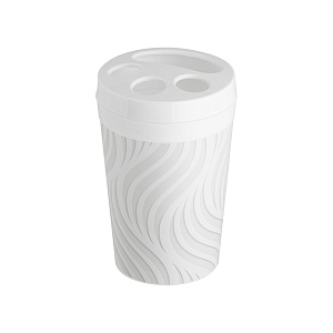 Стакан для зубных щеток ПОЛИМЕРБЫТ BREEZE wave пластик 000000000001213060