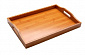 Поднос с ручками 40х27,8х5,5см BRAVO в термоусадочной пленке без коробки бамбук