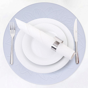 Салфетка сервировочная D36см DeNASTIA пионы голубой ЭВА E000203 000000000001204633