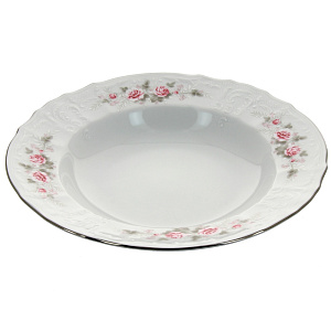 Тарелка суповая 23см Бледные Розы Люкс Хауз 000000000001005686