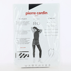 Колготки женские 80ден р2 PIERRE CARDIN Капри матовые с хлопчатобумажной ластовицей и плоскими швами черные 95%полиамид 5%эластомер 000000000001204143