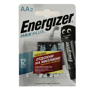 Батарейка ENERGIZER MAX Plus ALKALINE AA 2шт E91 щелочные E301323102 000000000001204946