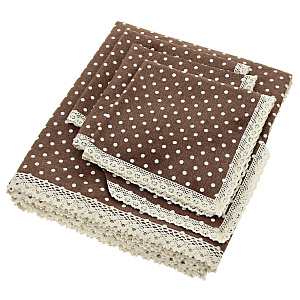 Комплект "Прованс" скатерть D150см + 4 салфетки 43*43см 100% ПЭ в горохE020117 000000000001177449