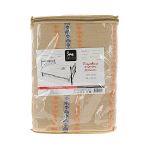 Покрывало Флауэрс Arloni, абрикос, 200х240 см, хлопок 000000000001126540