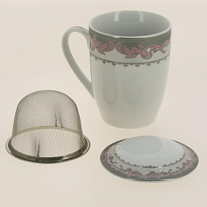 Кружка заварочная 350мл с метал.ситом, LRS-MSCM-008 000000000001170838