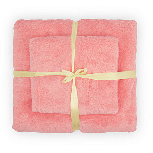 Набор полотенец 35х75см+140х70см розовый микрофибра полиэстер 000000000001218069