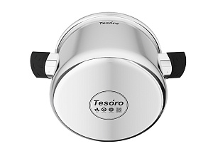Кастрюля 4,8л НЕВА МЕТАЛЛ ПОСУДА Tesoro Siena нержавеющая сталь 000000000001221910
