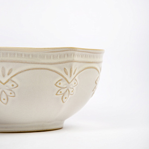 Салатник 15см рифленный кремовый глазурованная керамика 000000000001213907