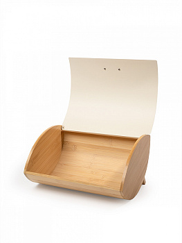 Хлебница 30,5x24,5x16см DE'NASTIA овальная молочный углеродистая сталь/бамбук 000000000001230964