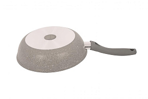 Сковорода 24х6см KUKMARA съемная ручка антипригарное покрытие светлый мрамор алюминий 000000000001204816