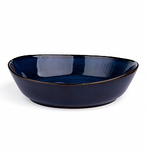 Тарелка суповая глубокая 25см 1,2л DE'NASTIA большая синий керамика 000000000001210843