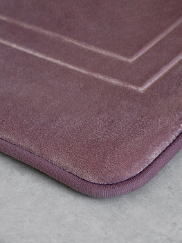 Коврик для туалета 50x60см DE'NASTIA Soft Collection мемори лиловый полиэстер 000000000001229943