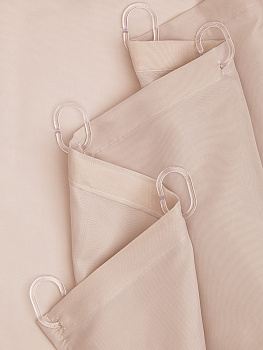 Шторка для ванной 200x180см DE'NASTIA водоотталкивающая пропитка бежевый полиэстер 000000000001214398