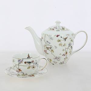 Сервис чайный 9 предметов (чашка 270мл-4шт/блюдце-4шт/чайник 1,25л) BALSFORD АМАИ фарфор 000000000001211924