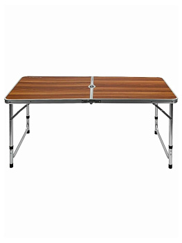 Стол складной со стульями 4шт 120х60х70см / 27,5х32х35см коричневый металл 000000000001227416