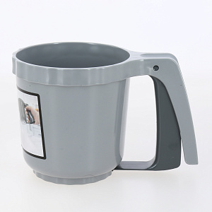 Кружка-сито для просеивания D11см 550мл DE'NASTIA серая пластик нержавеющая сталь 000000000001212525