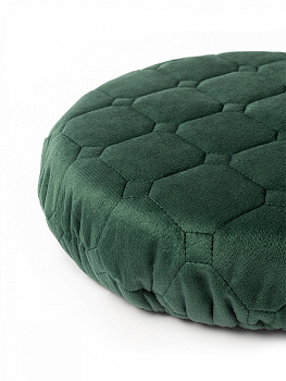 Чехол на табурет 33см DE'NASTIA круглый на резинке зеленый полиэстер 000000000001229940