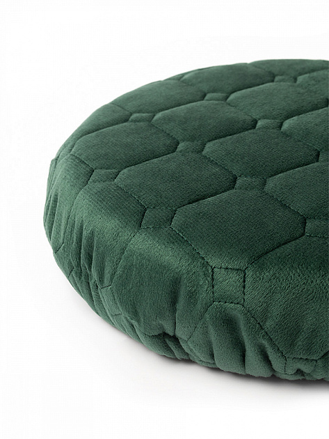 Чехол на табурет 33см DE'NASTIA круглый на резинке зеленый полиэстер 000000000001229940
