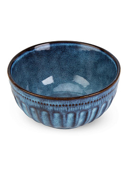 Салатник 14см синий керамика 000000000001227203