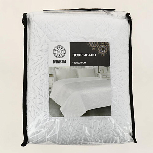 Покрывало DeN Палермо 190х220 атл/мат белый круги U000220 000000000001203048