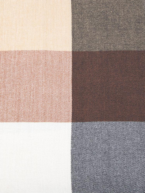 Палантин 70х180см клетка коричневый полиэстер 000000000001229216