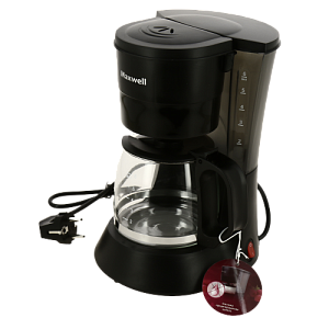 Кофеварка 600мл Maxwell MW-1650 600Вт съёмный нейлоновый фильтр пластик 000000000001138038