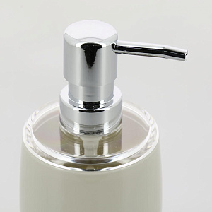 Диспенсер для жидкого мыла 300мл DE'NASTIA овал бежевый пластик 000000000001207097