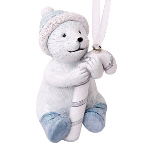 Декоративное украшение 4х4,5х7см Мишка с леденцом полиэтилен 000000000001179649