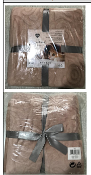 Плед LUCKY Поздравляю розы1 одноцвет. 150х200см 100%пэ розовый T040110 000000000001189179