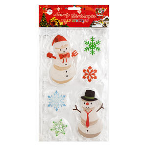 Наклейки новогодние на стекло 15х25см QLPG - 332 000000000001220328