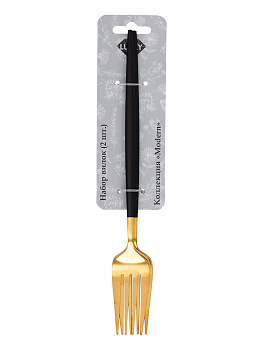 Набор вилок 2шт LUCKY Modern черный/золото нержавеющая сталь 000000000001212637