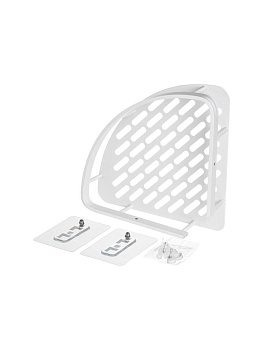 Полка навесная 28x21x5см DE'NASTIA угловая белый алюминий 000000000001227440