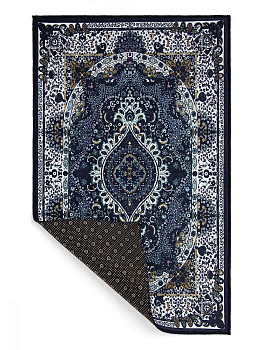 Коврик придверный 50х80см LUCKY Мол 2 синий/бежевый полиэстер 000000000001200455