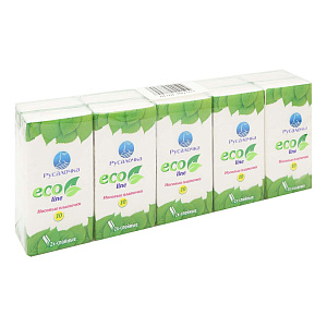 ПЛАТОЧКИ НОСОВЫЕ 10*10 штук ECO LINE РУСАЛОЧКА 078457 000000000001198935