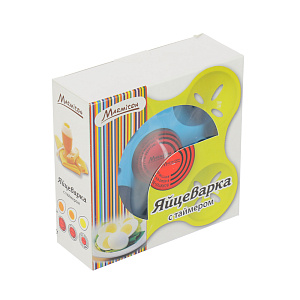 Яйцеварка с таймером Marmiton, голубой, 4 ячейки 000000000001125458