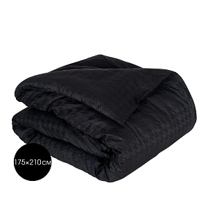 Пододеяльник 175x210см DE'NASTIA гусиная лапка черный жаккард сатин хлопок 100% 000000000001217232