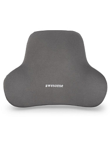 Подушка 43,5х31,5см для спины с эффектом памяти серая полиэстер 000000000001228537