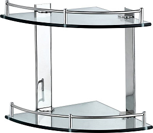 Полка стеклянная угловая CG-04, (нерж.сталь, стекло) 310741 000000000001100947