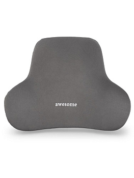 Подушка 43,5х31,5см для спины с эффектом памяти серая полиэстер 000000000001228537